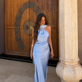 Safira Dress in Sky Blue