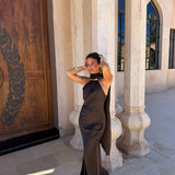 Safira Dress in Brown