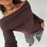 Paula Off Shoulder Sweater