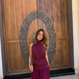 Paloma Dress in Burgundy - Shipping/Envio from 12/09 to 19/09