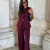 Eva Pants in Burgundy