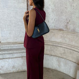 Eva Pants in Burgundy