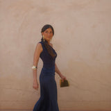 Amira Dress in Navy Blue