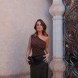 Amira Dress in Brown