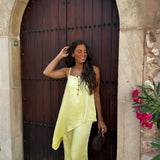 Satin Set in Yellow