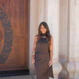Safira Dress in Brown