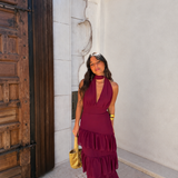 Manila Dress in Burgundy