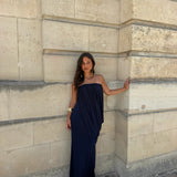 Victoire Dress in Navy