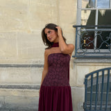Palais Dress in Burgundy