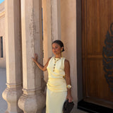 Medina Dress in Light Yellow