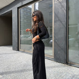Carolyn Low-Waisted Pants in Black