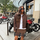 Dark Chocolate Suede Jacket