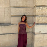Palais Dress in Burgundy
