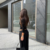 Carolyn Low-Waisted Pants in Black