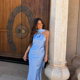 Safira Dress in Sky Blue