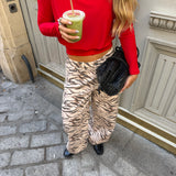 Zebra Denim Pants