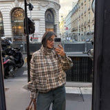Capucine Plaid Bomber