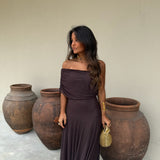Toledo Dress in Brown