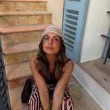 Croché Hat with Sparkle Details in Beige