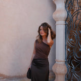 Amira Dress in Brown