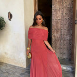 Toledo Dress in Light Terracota