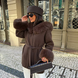 Turim Fur Coat in Brown
