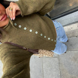 Mila Cardigan in Military Green