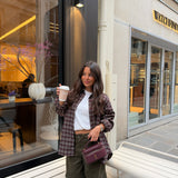 Constance Plaid Shirt in Burgundy - Shipping/Envio from 29/10 to 05/11