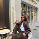 Constance Plaid Shirt in Burgundy - Shipping/Envio from 29/10 to 05/11