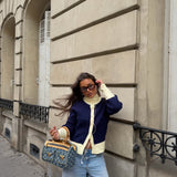 Belle Cardigan in Navy Blue