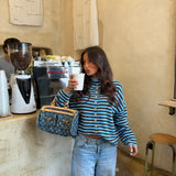 Paris Cardigan in Blue and Brown