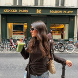 Muse Long Sleeve top in Brown