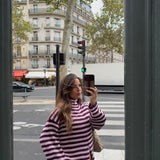 Cleo Cardigan in Pink and Burgundy