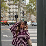 Cleo Cardigan in Pink and Burgundy