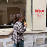 Noémie Plaid Shirt in Brown