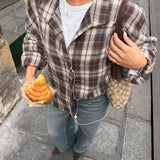 Noémie Plaid Shirt in Brown