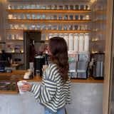 Cleo Cardigan in Grey and Yellow