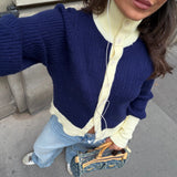 Belle Cardigan in Navy Blue