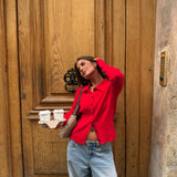 Romy Polo in Red