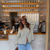 Cleo Cardigan in Grey and Yellow