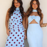 Sky Blue with Flower Dress
