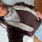 Soft Wool Blend Bandana in Taupe